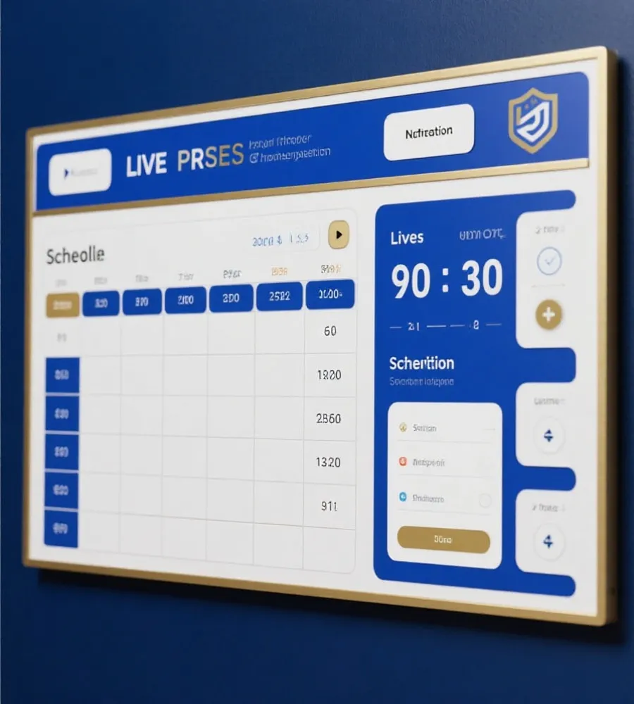 賽事提醒與比分介面示意